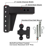 3.0" Heavy Duty 6″ Drop/Rise Hitch