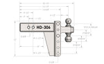 3.0" Heavy Duty 6″ Drop/Rise Hitch