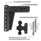 3.0" Heavy Duty 8″ Drop/Rise Hitch