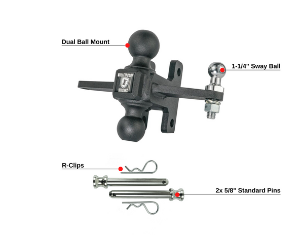 BulletProof Heavy/Extreme Duty Sway Control Ball Mount