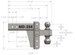 2.5" Medium Duty 4" Drop/Rise Hitch