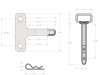 BulletProof Heavy Duty Single Tang Clevis with 1" Pin