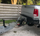 2.5 Inch Extreme Duty 10 Inch Drop/Rise Hitch In-Use